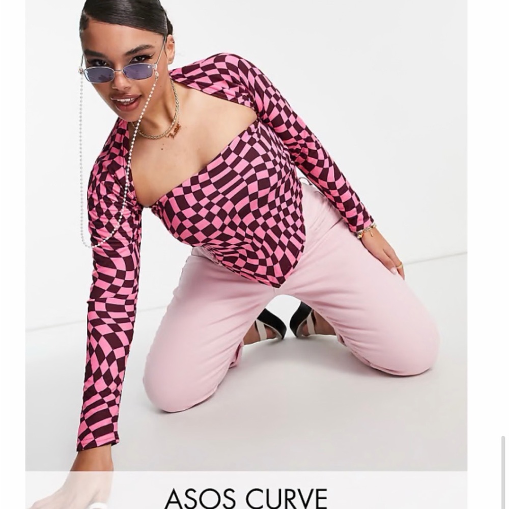 ASOS Curve Pink and Brown set